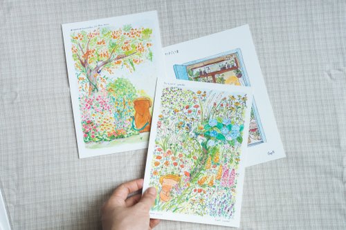 Watercolor painting of Phi Mee Lapod for decorating the room.