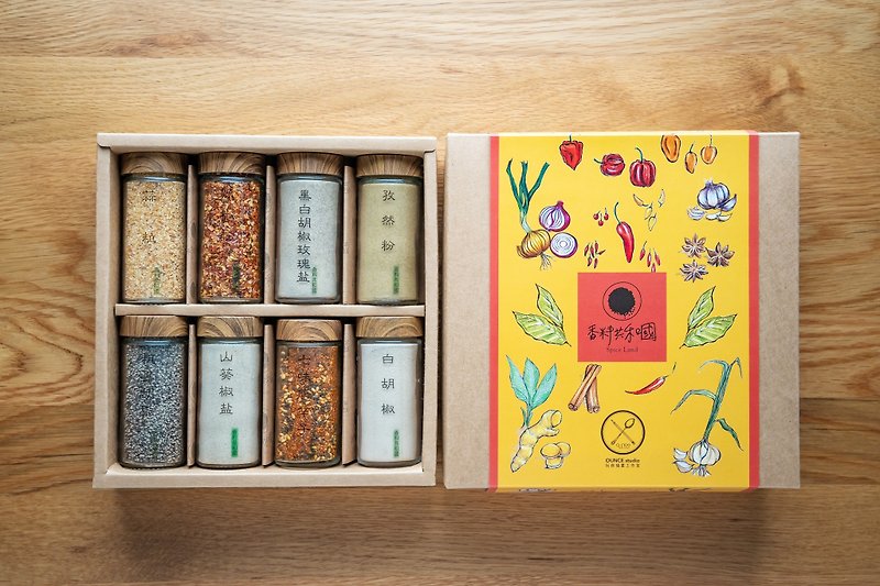[Mid-Autumn Festival Limited Gift Box] Eight selected spices in a set - เครื่องปรุงรส - แก้ว 