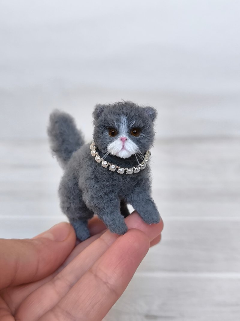 Kitten Smokey - 玩偶/公仔 - 羊毛 灰色