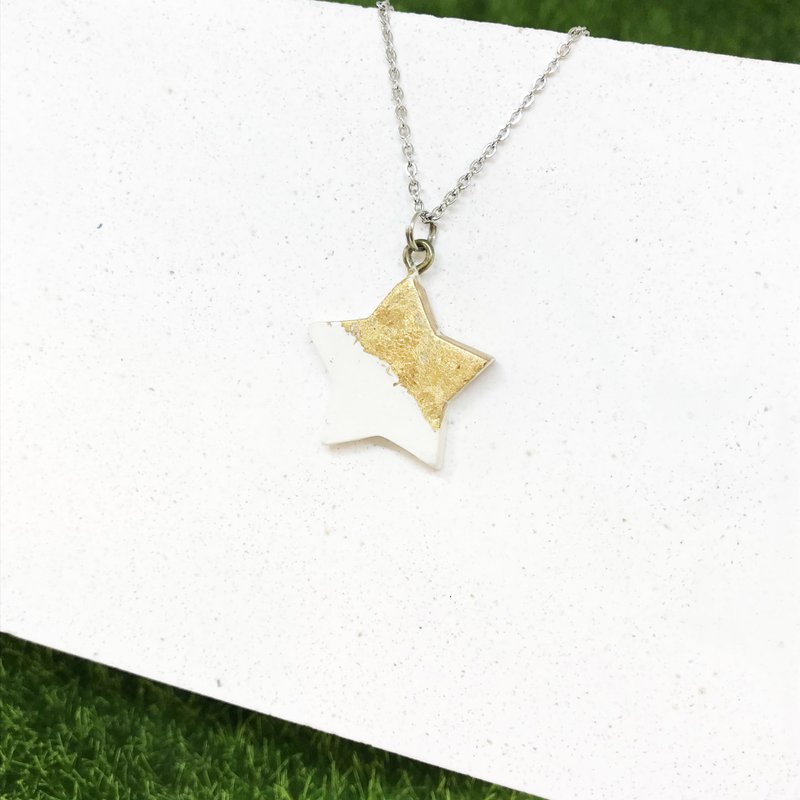 【Snow Gold】-Five Star Necklace - Necklaces - Pottery Gold