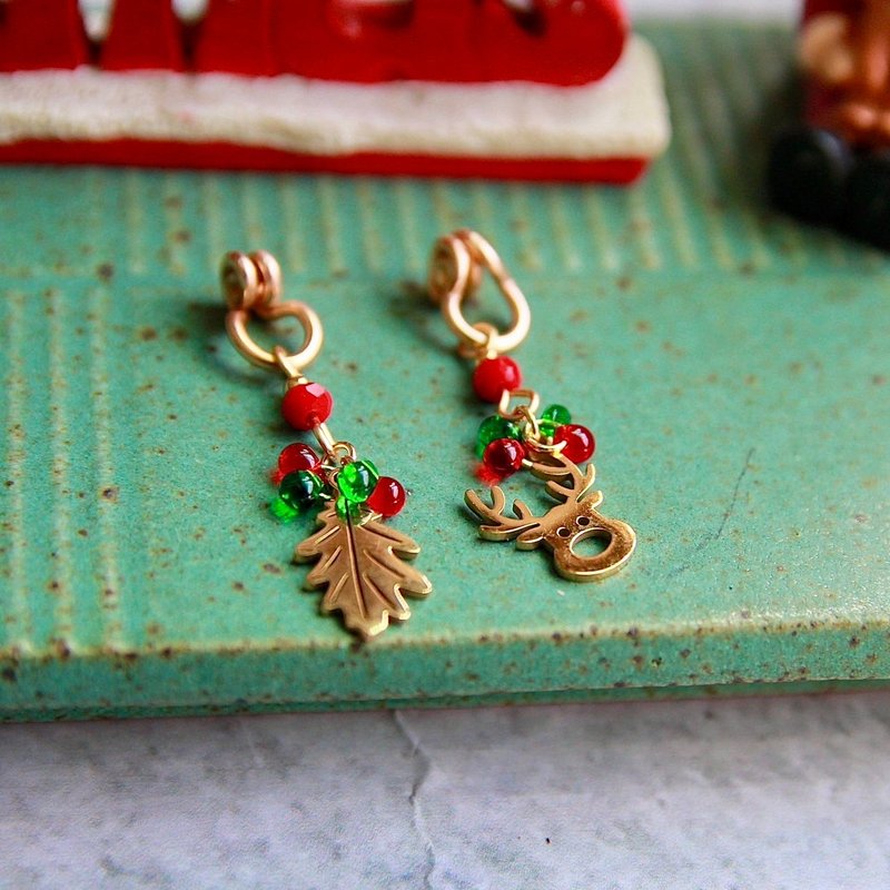 Painless Clip-On/Christmas earrings - Earrings & Clip-ons - Stainless Steel 