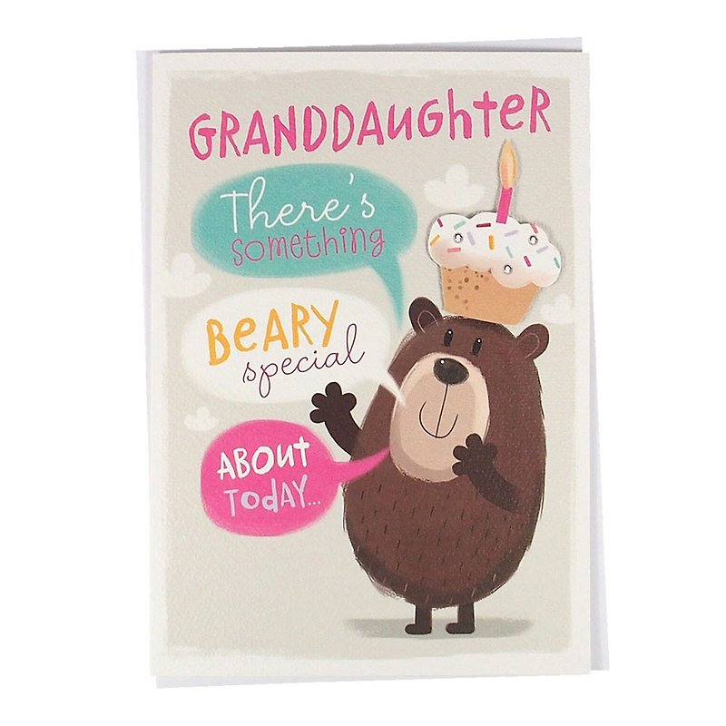 The Best Thing About Granddaughter's Birthday is Everything 【Hallmark-GUS Card Birthday Wishes】 - Cards & Postcards - Paper Multicolor