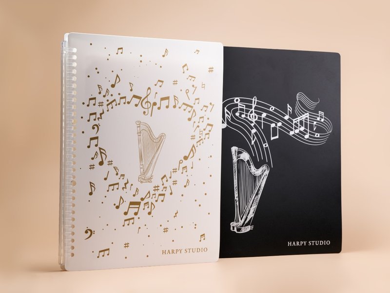 Loose-leaf bookable harp-shaped music score holder - แฟ้ม - วัสดุอื่นๆ 