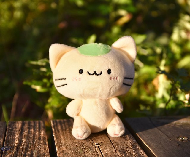 Matcha cat plush toy (palm-sized plush toy with moving limbs