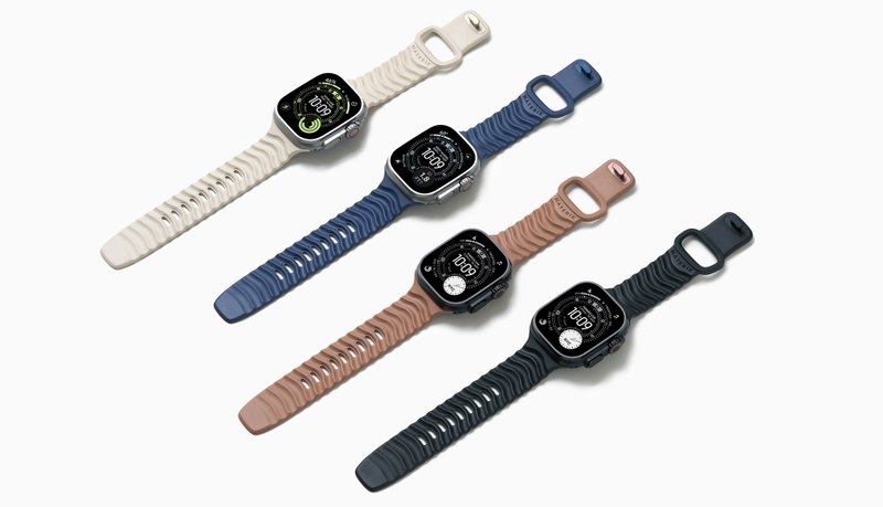 FKM氟橡膠錶帶 | 適用Apple Watch iWatch Ultra透汗透氣舒適 - 錶帶 - 鋁合金 