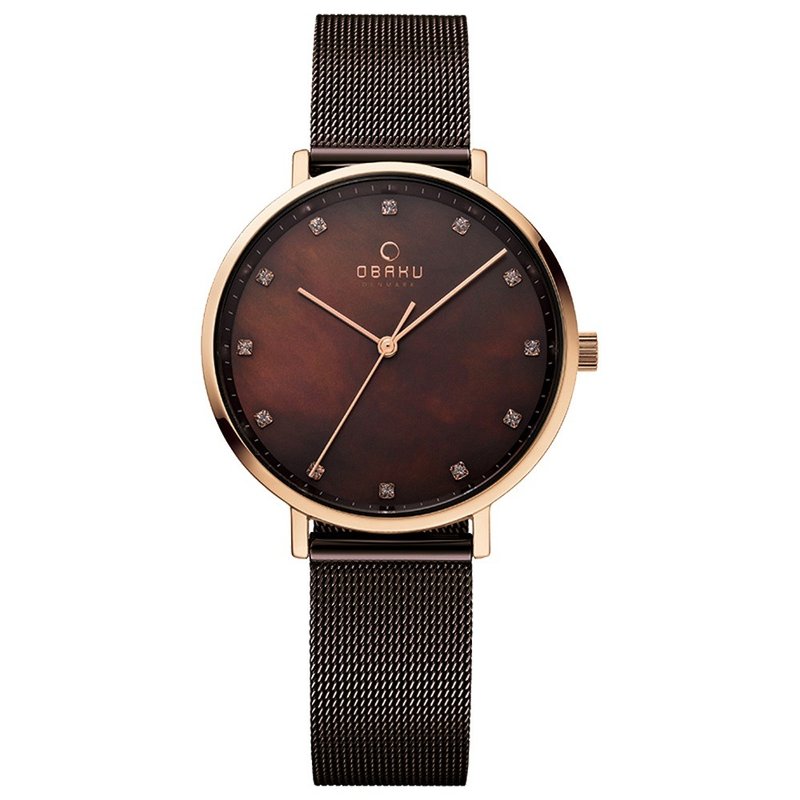 OBAKU 星光耀眼米蘭時尚腕錶-V186LXVNMN/36mm - 女錶 - 不鏽鋼 多色