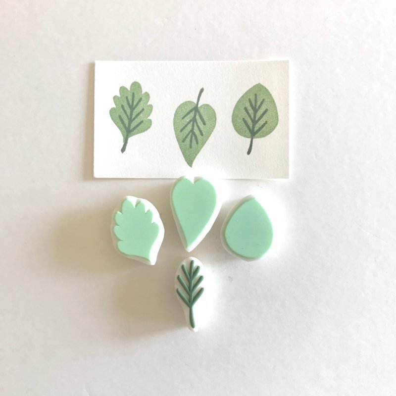 Botanical stamp Leaf - Stamps & Stamp Pads - Rubber Green