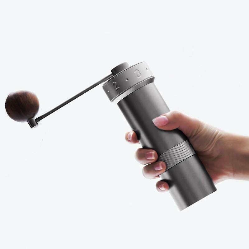 1Z high-end three-bearing hand-cranked grinder (48MM cutter) space gray, plus coffee beans 03B (03/13 receipt 03/21 shipping) - อื่นๆ - โลหะ ขาว