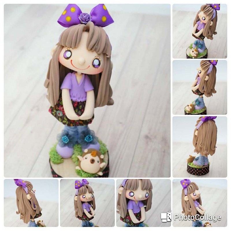 Art Decor Doll Handmade Soft Doll Baby Gift Love Gift Doll - Stuffed Dolls & Figurines - Clay Purple
