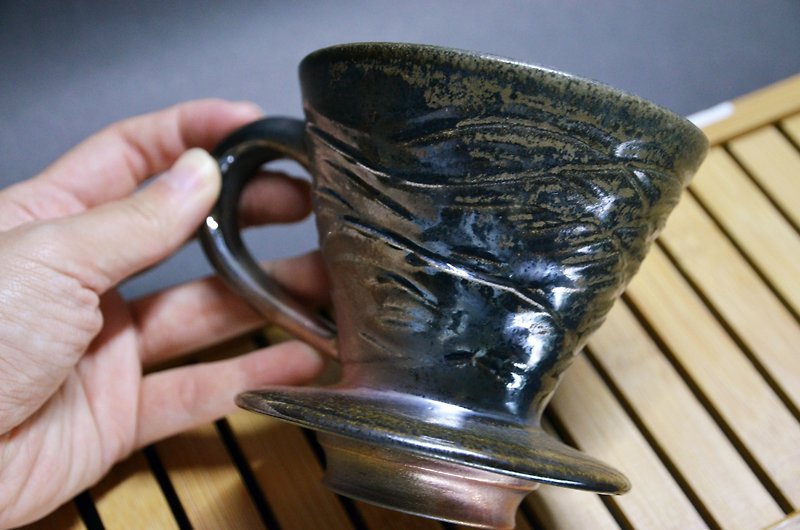 柴燒咖啡濾杯 單孔濾杯 - 花瓶/花器 - 陶 