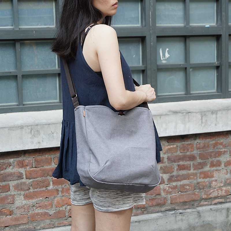 College student's casual canvas bag - Messenger Bags & Sling Bags - Cotton & Hemp Multicolor