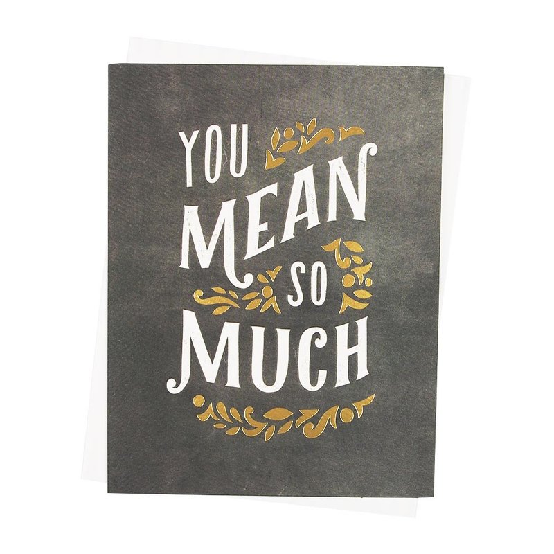 You mean a lot to me [Hallmark-Cards Unlimited Thanks] - การ์ด/โปสการ์ด - กระดาษ สีดำ