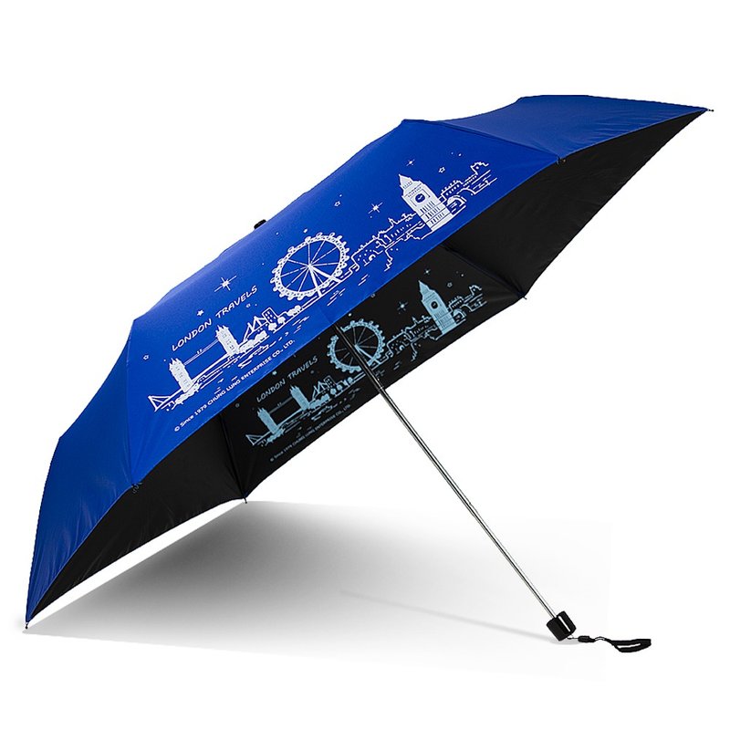 Ssangyong London Superfine Black Plastic Cone Umbrella Tri-fold Umbrella Anti-UV Pencil Umbrella Sunny Rain Umbrella Children Umbrella (Royal Blue) - ร่ม - วัสดุกันนำ้ สีน้ำเงิน