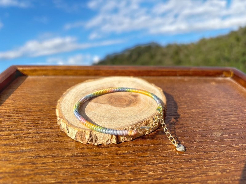 彩虹漸層金剛結手環 - 手鍊/手環 - 蠟 