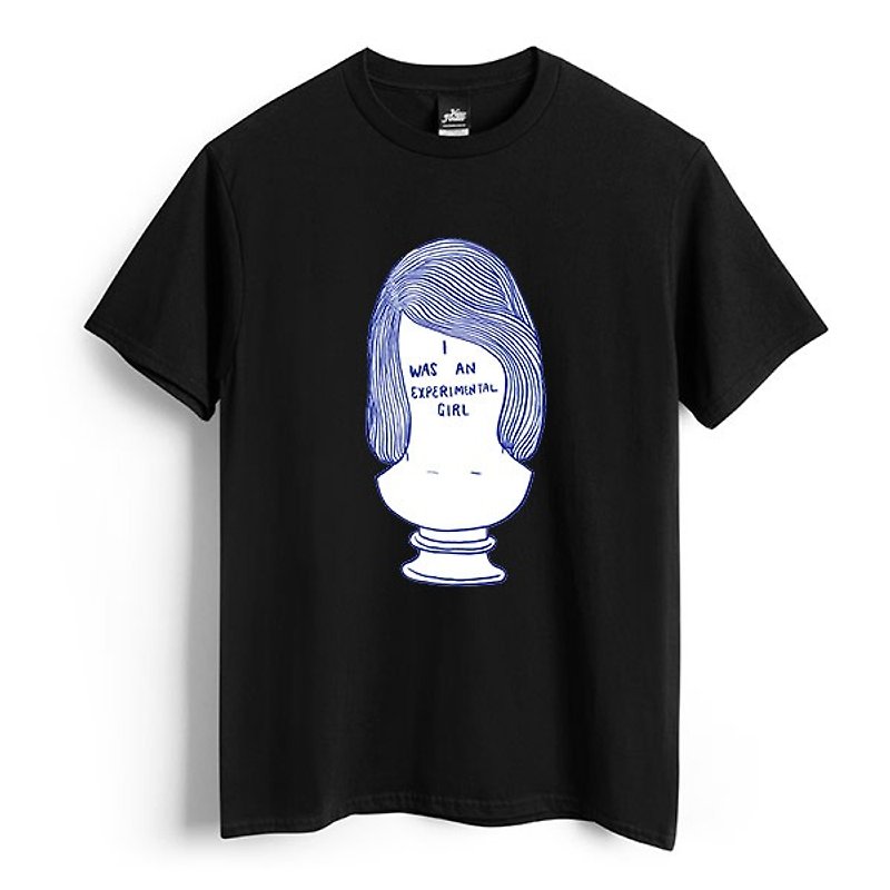 Experimental Spirit Girl-Black-Unisex T-shirt - เสื้อยืดผู้ชาย - ผ้าฝ้าย/ผ้าลินิน สีดำ