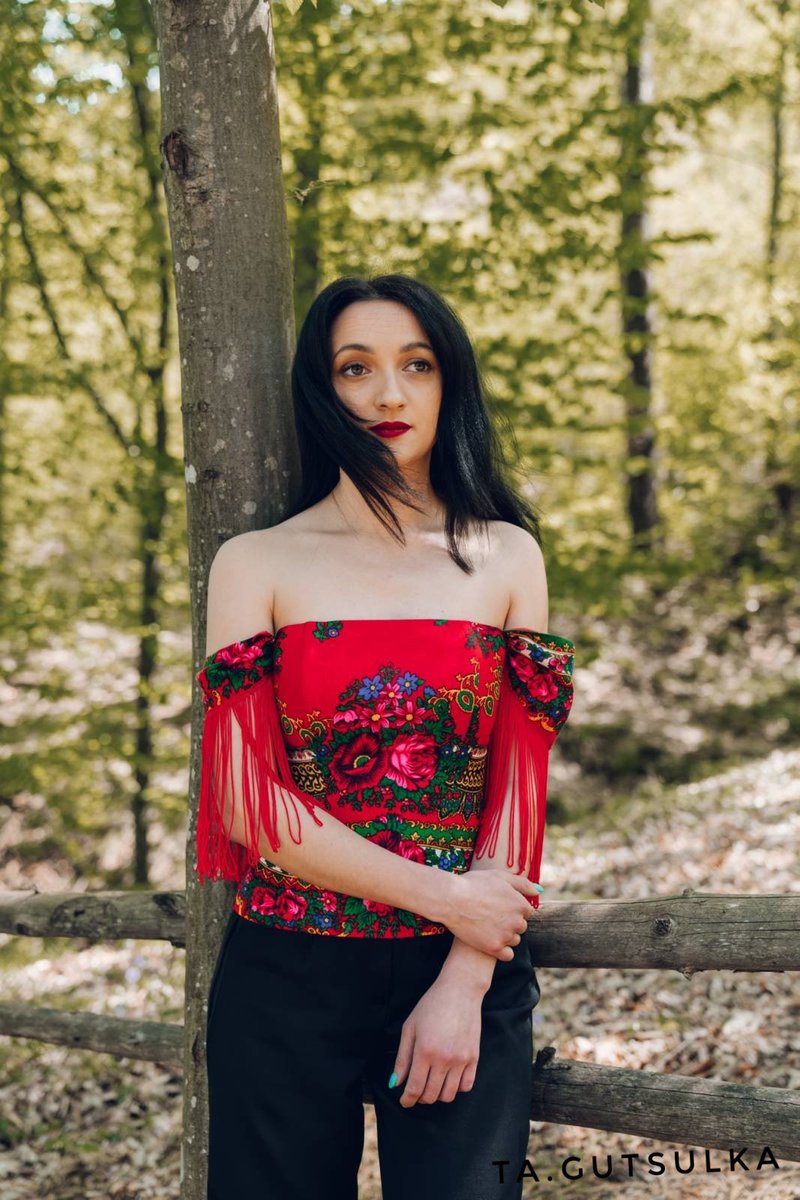 繡花襯衫，繡花緊身胸衣，現在的傳統 - 其他 - 其他材質 