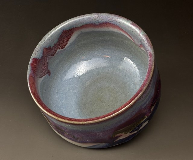 中国　窯変紅釉　お碗　送料込み1008 Xu Xulun Zhiye 燃えるレッド風景茶碗 580ml - ショップ GOOD TIME