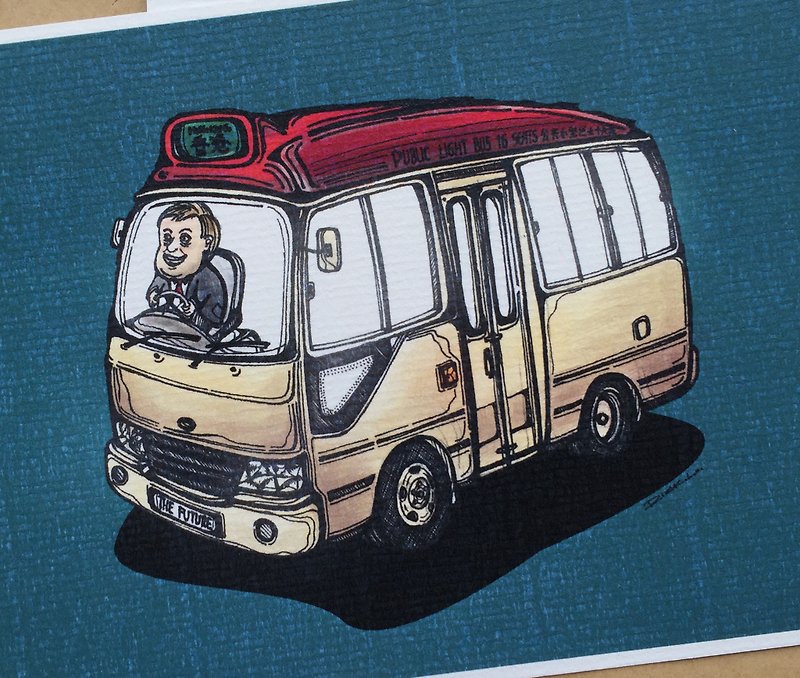 香港ミニバスドライバー-高品質のアートプリント - ポスター・絵 - 紙 
