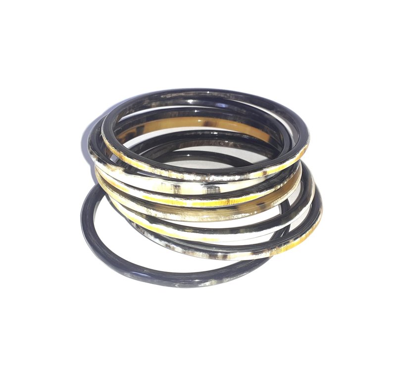 Bracelet 7PCS Handmade Statement Bangle Set Jewelry Gift For Women and Girls. - 手鍊/手環 - 環保材質 咖啡色