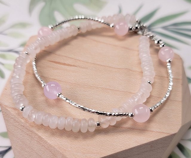 Six Cat 天然石 クリスタル ローズクォーツ石デザイン 幸運