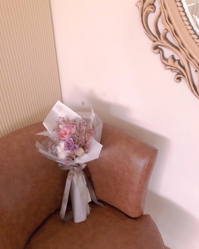 逗留-生日/乾燥永生花 不凋花 乾燥花束 情人節禮盒 客製化禮物 - 花藝/盆栽/植栽 - 植物．花 紫色