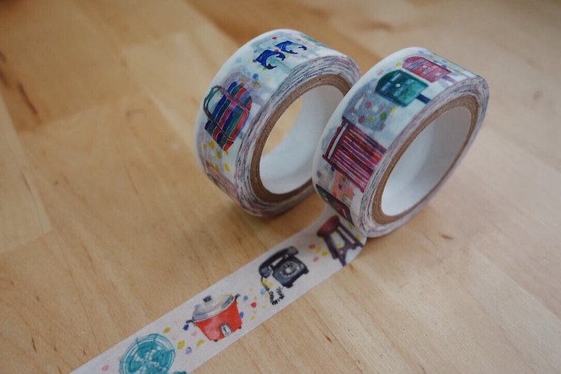 Paper tape - Taiwan nostalgic retro small objects / good Hiyoshi WorkShop - Washi Tape - Paper Multicolor