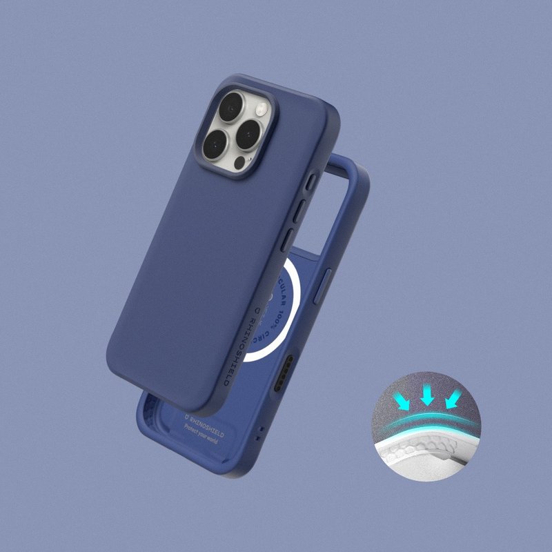SolidX(MagSafe兼容)強化吸震緩衝防摔手機殼/農海藍 for iPhone - 手機殼/手機套 - 塑膠 