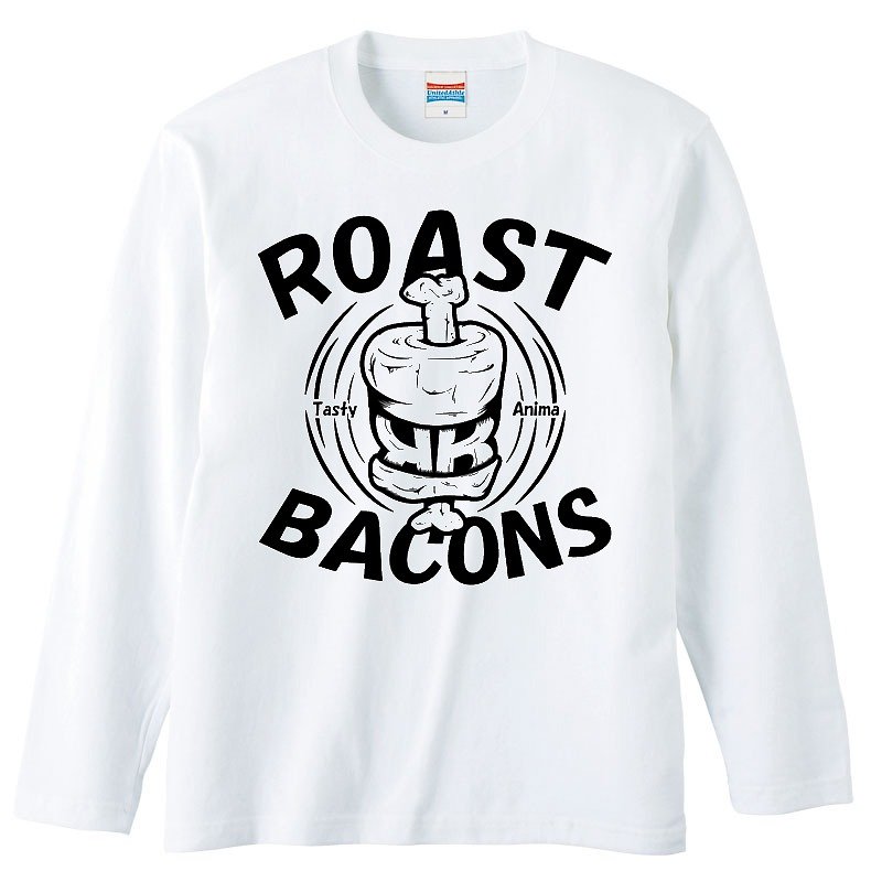 ロングスリーブTシャツ / Roast Bacons - Tシャツ メンズ - コットン・麻 ホワイト