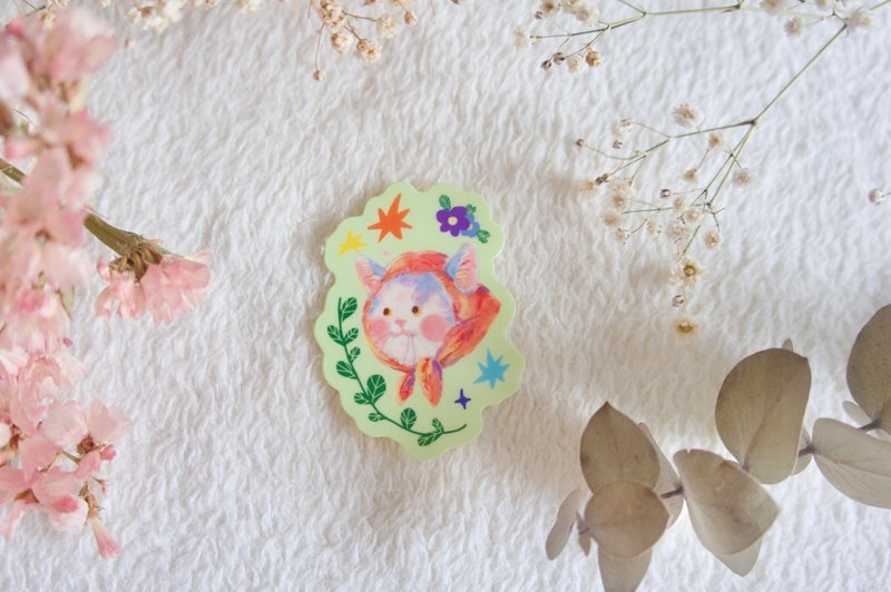 Hooded Cat Sticker - Stickers - Paper Green