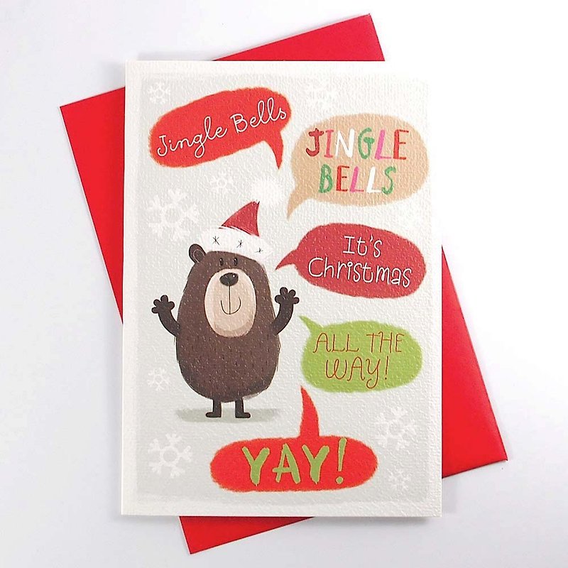 クリスマスのベルが鳴るクリスマスカード[Hallmark-card Christmas series] - カード・はがき - 紙 多色