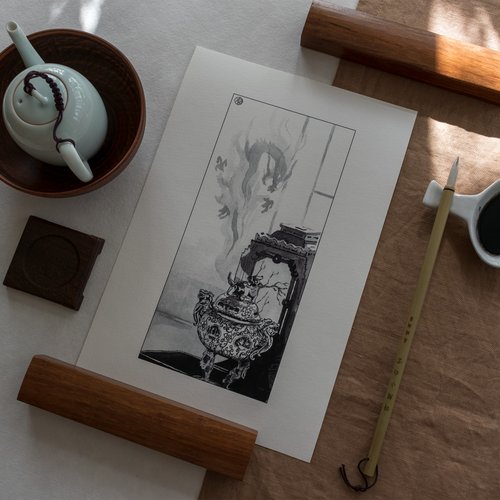 Mo Dao Zu Shi Incense Burner Art Print Incense burner inspired by Mo Dao Zu Shi /A4 Directly from