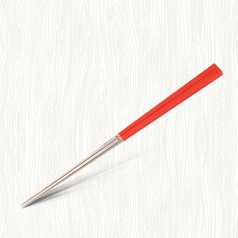 【FDA Approval】LAYANA Square Chopsticks Customized Cutlery (Red) BAOQUAI - Chopsticks - Stainless Steel Red