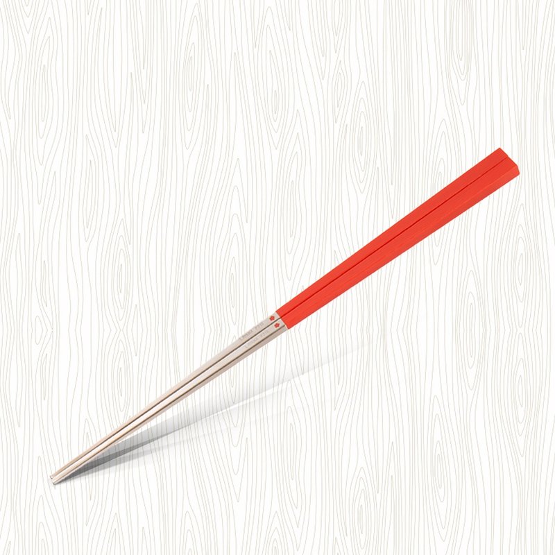 【FDA Approved】LAYANA Square Chopsticks Customized Cutlery (Red) BAOQUAI - ตะเกียบ - สแตนเลส สีแดง