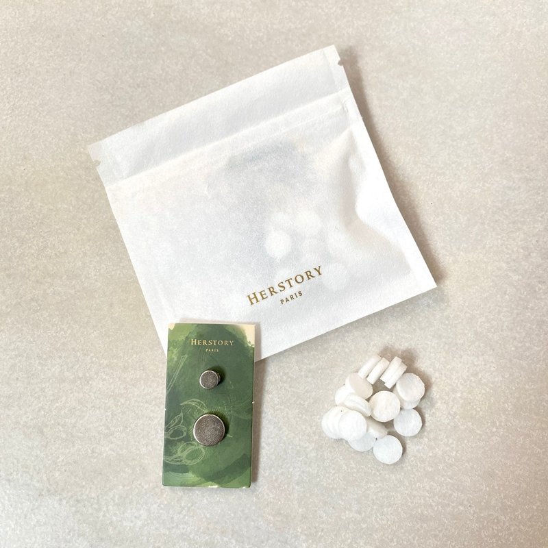 【HERSTORY】擴香棉片補充包 Aroma Pin Cotton Pads - 香氛/精油/擴香 - 棉．麻 白色
