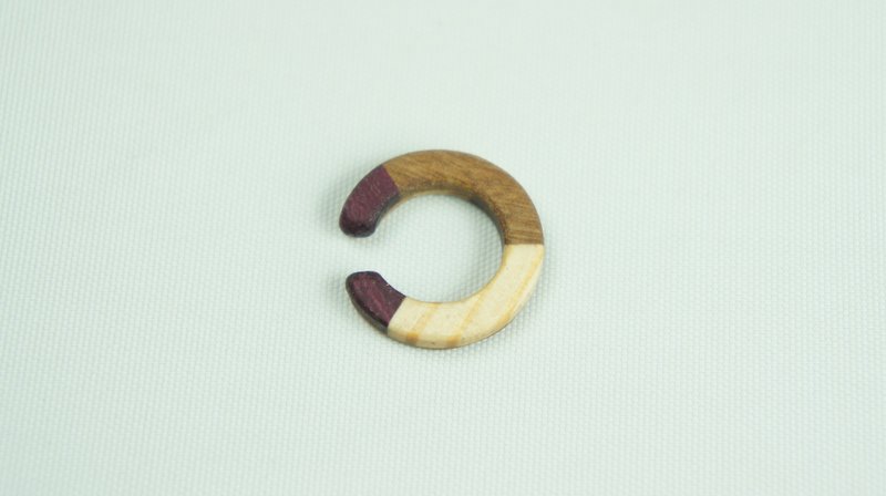 parquet ear cuff - Earrings & Clip-ons - Wood Brown