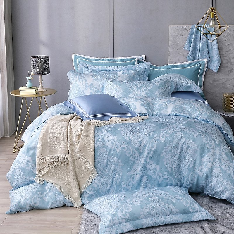 DR1060 Miranda/300 woven tencel lyocell/bed cover pillowcase set/bed cover quilt set/made in Taiwan - เครื่องนอน - วัสดุอีโค สีเขียว