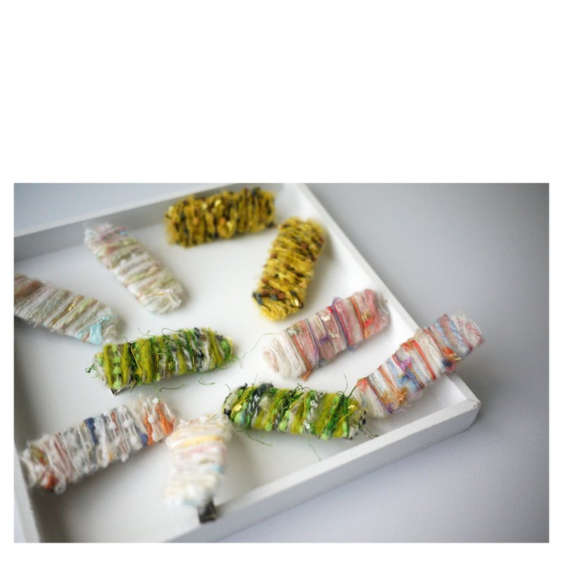 暖暖 | 手纏毛線髮飾 | 對夾 | 鴨嘴夾 | hair clip | 2 pcs/pair - 髮夾/髮圈 - 其他材質 多色