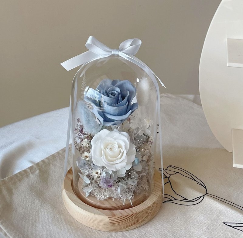 【永生玻璃花盅】情人節 生日禮物 永生花 玻璃盅罩 永生玻璃花盅 - 乾燥花/永生花 - 植物．花 