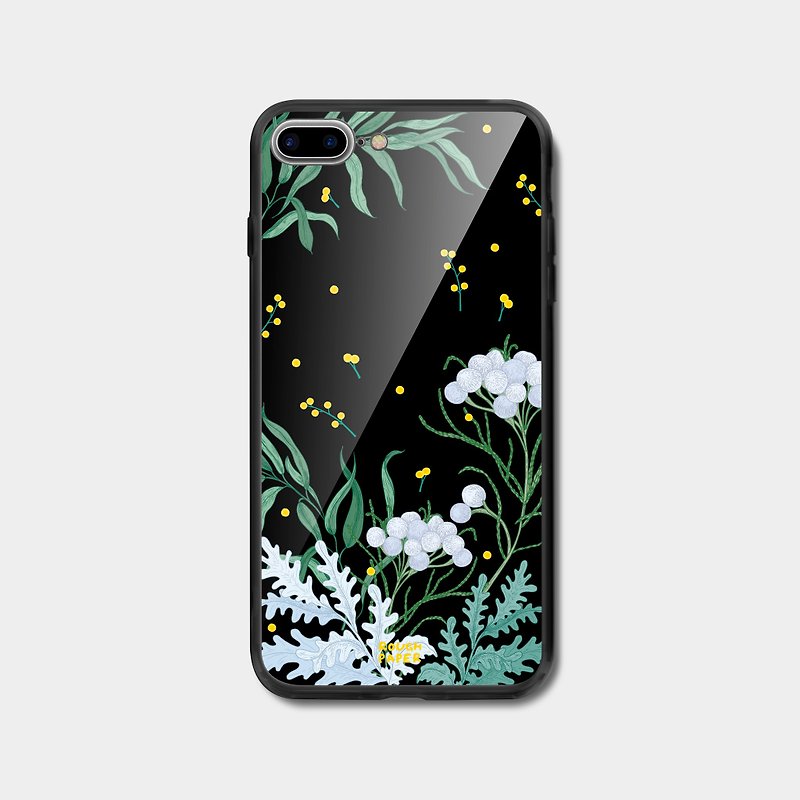 Pompom Flower | Tempered Glass Case | Transparent Soft Case | Mobile Phone Case - เคส/ซองมือถือ - พลาสติก 