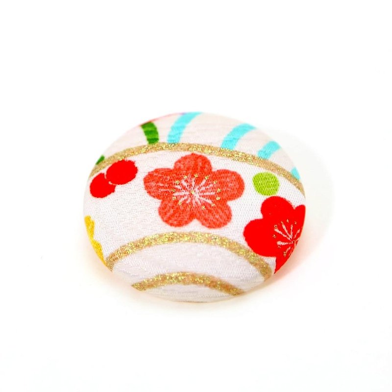 Scarlet loveness plum bread cans batch - Brooches - Cotton & Hemp Red