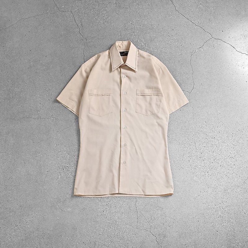 Vintage Shirt 古著劍領襯衫 - เสื้อเชิ้ตผู้ชาย - วัสดุอื่นๆ สีกากี