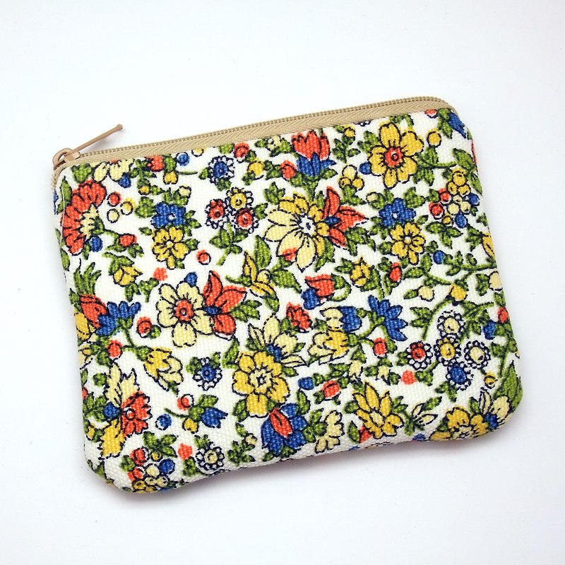Zipper pouch / coin purse (padded) (ZS-219) - กระเป๋าใส่เหรียญ - ผ้าฝ้าย/ผ้าลินิน หลากหลายสี