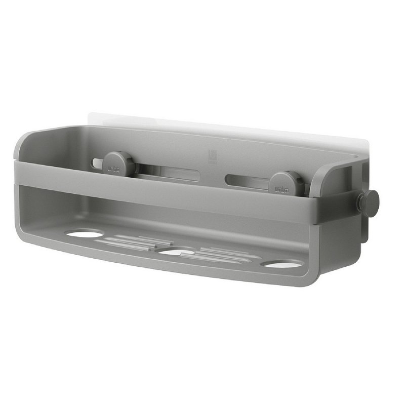 【Umbra】Flex wall-mounted bathroom rectangular storage rack (dark gray) | Storage rack - อุปกรณ์ห้องน้ำ - พลาสติก ขาว