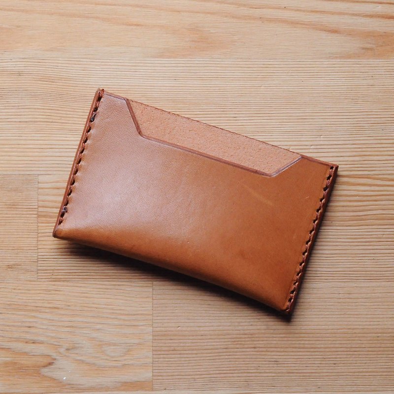 [DOZI Leather Handicrafts-Cheery Goods] Single Slot Business Card Holder - Card Holders & Cases - Genuine Leather Multicolor