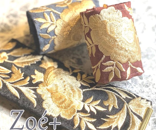 ポニーフック】UHR-222 インド刺繍 スプリング 簡単装着