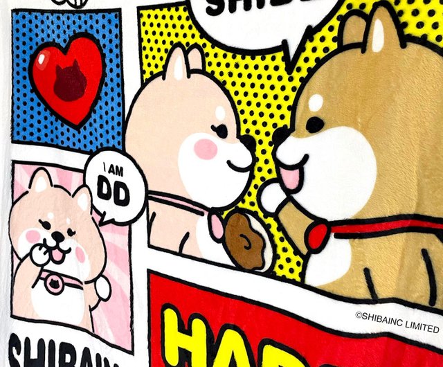 SHIBAINC｜柴犬工房 エアコン毛布（漫画風） 柴犬ブランケット 柴犬