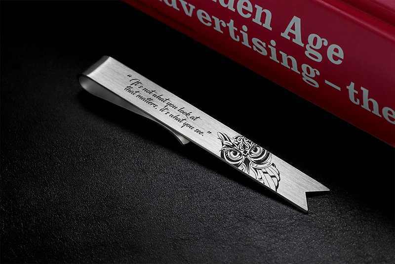 Engraved Bookmark, Owl Bookmark personalized, Custom bookmark silver 925 - ที่คั่นหนังสือ - เงินแท้ สีเงิน