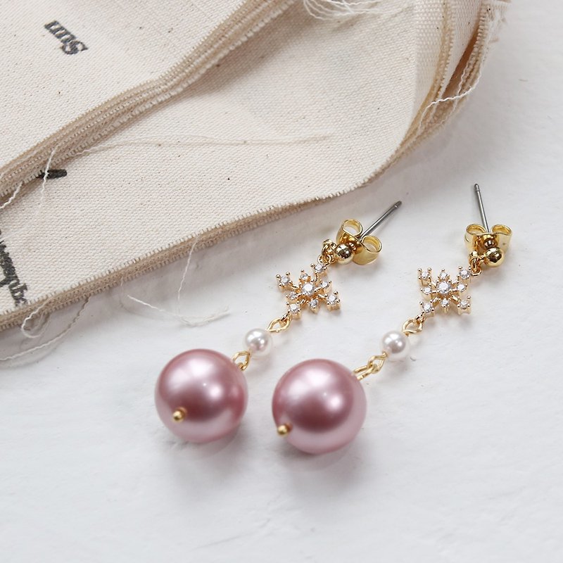 Muse pearl earrings - Earrings & Clip-ons - Pearl Pink