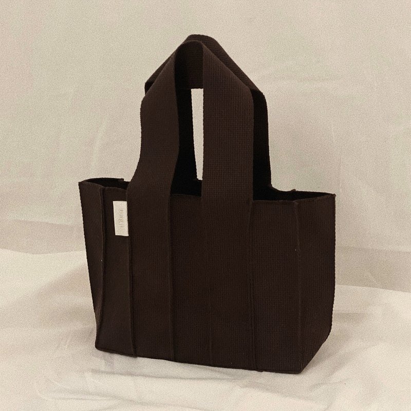 Weave_Medium tote_choco (4colors) - 手提包/手提袋 - 棉．麻 