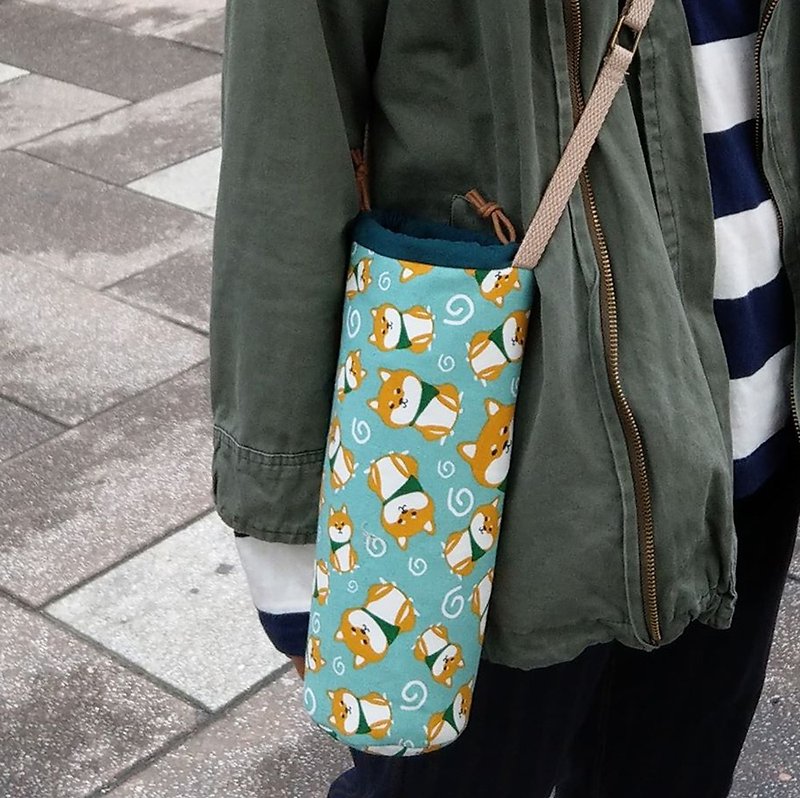 Shiba Inu Kou Kettle Bag / Crossbody Bag - Messenger Bags & Sling Bags - Cotton & Hemp Green